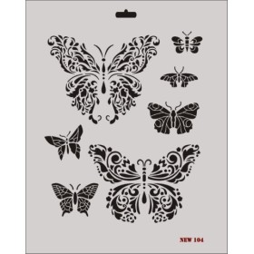 Rich New Seri N-104 Stencil 35x25cm