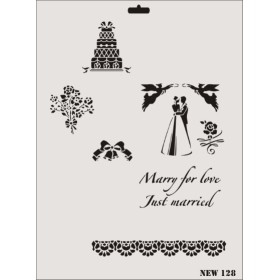 Rich New Seri N-128 Stencil 35x25cm