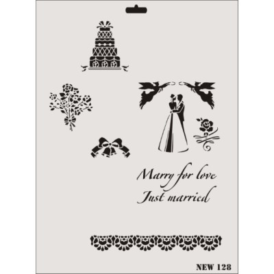 Rich New Seri N-128 Stencil 35x25cm