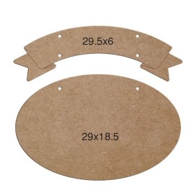 Oval Tabela Pano Ahşap Obje