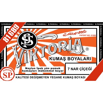 Viktoria Toz Kumaş Boyası 07 Nar çiçeği