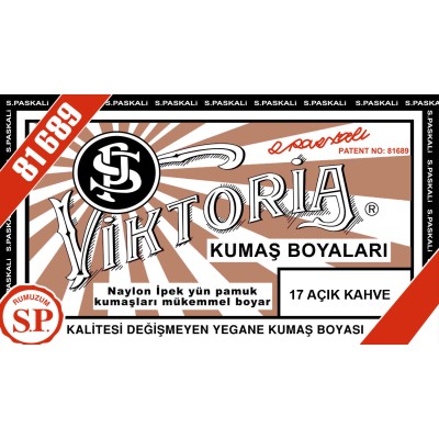 Viktoria Toz Kumaş Boyası 17 Açık Kahve