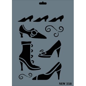 Rich New Seri N-258 Stencil 35x25cm