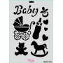 Rich New Seri N-322 Stencil 35x25cm