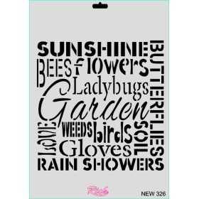 Rich New Seri N-326 Stencil 35x25cm