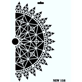 Rich New Seri N-158 Stencil 35x25cm