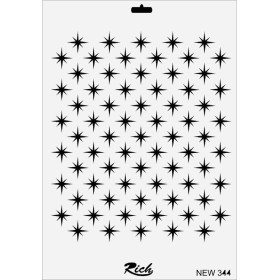 Rich New Seri N-344 Stencil 35x25cm
