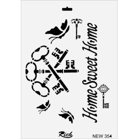 Rich New Seri N-354 Stencil 35x25cm