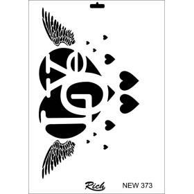 Rich New Seri N-373 Stencil 35x25cm