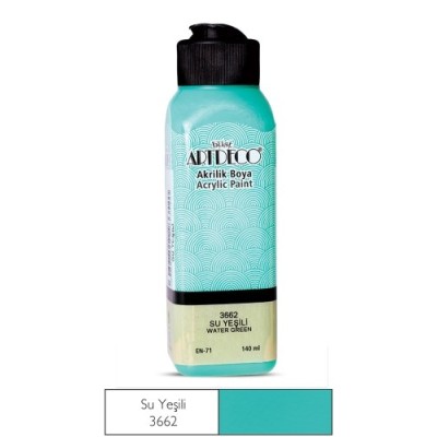 3662 Su Yeşili Artdeco Yeni Formül Akrilik Boya 140 ml