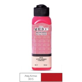 3015 Ateş Kırmızı Artdeco Yeni Formül Akrilik Boya 140 ml