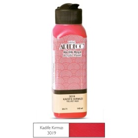 3019 Kadife Kırmızı Artdeco Yeni Formül Akrilik Boya 140 ml