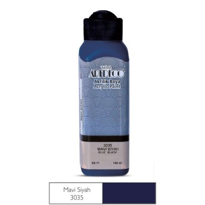 3035 Mavi-Siyah Artdeco Yeni Formül Akrilik Boya 140 ml