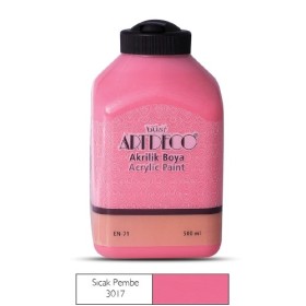 Artdeco 500ml 3017 Sıcak Pembe Akrilik Boya