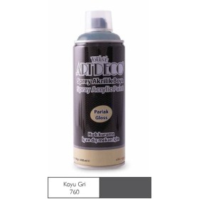 Artdeco SPREY Akrilik Boya KOYU GRİ 400ml