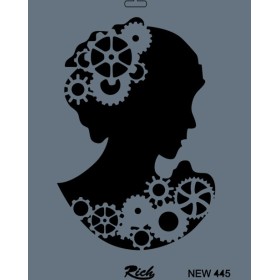 Rich New Seri N-445 Stencil 35x25cm