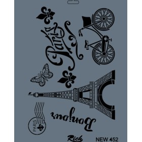 Rich New Seri N-452 Stencil 35x25cm