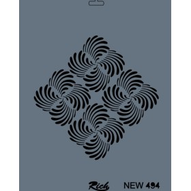 Rich New Seri N-494 Stencil 35x25cm