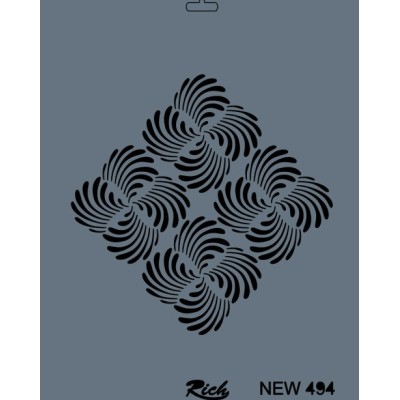 Rich New Seri N-494 Stencil 35x25cm
