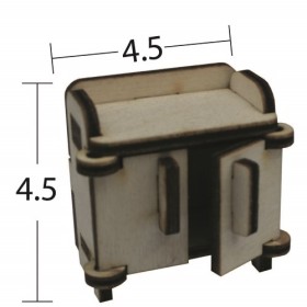 Klozet Minyatür Ahşap Obje MY65