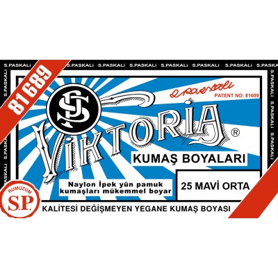Viktoria Toz Kumaş Boyası 25 Mavi Koyu