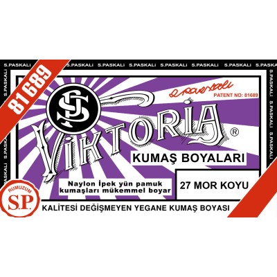 Viktoria Toz Kumaş Boyası 27 Mor Koyu