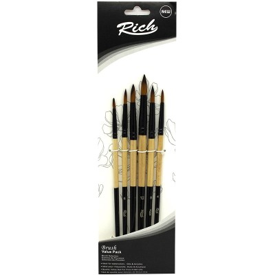 Rich 6'lı YUVARLAK UÇ Fırça Seti