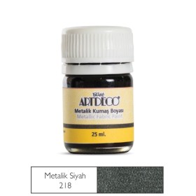Artdeco Metalik Kumaş Boyası 218 Siyah
