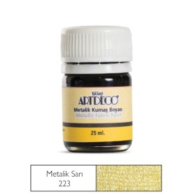 Artdeco Metalik Kumaş Boyası 223 Sarı