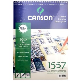 Canson 1557 Dessin Resim Ve Çizim Blok 180 gr. Spiralli A4 20 Sayfa