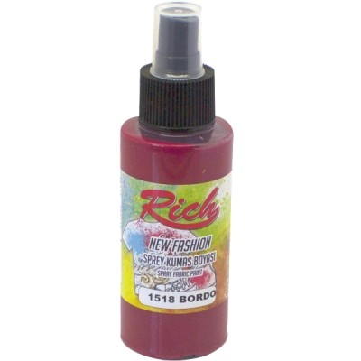 Rich New Fashion Sprey Kumaş Boyası 100cc- 1518 BORDO