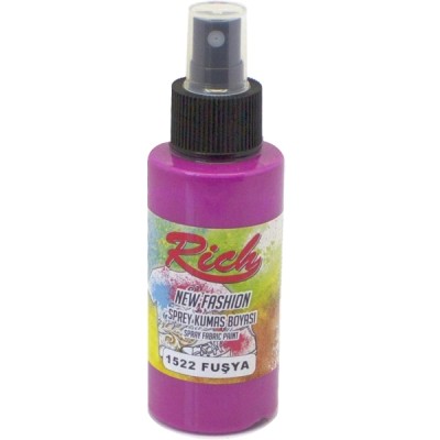 Rich New Fashion Sprey Kumaş Boyası 100cc- 1522 FUŞYA