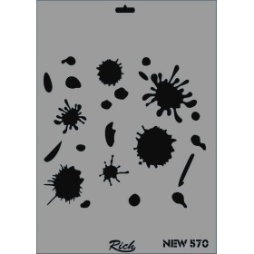 Rich New Seri N-570 Stencil 35x25cm