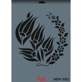 Rich New Seri N-583 Stencil 35x25cm