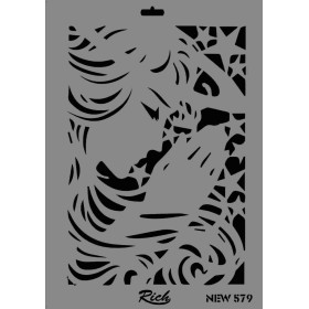 Rich New Seri N-579 Stencil 35x25cm