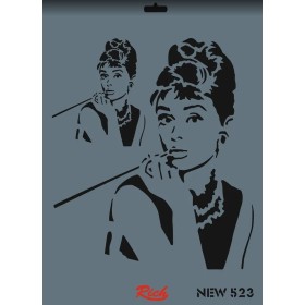 Rich New Seri N-523 Stencil 35x25cm