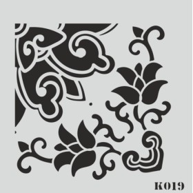 biStencil Şablon 25x25cm K-019