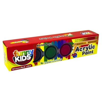 Funny Kids Akrilik Boya Seti 6 Renk x 25ml