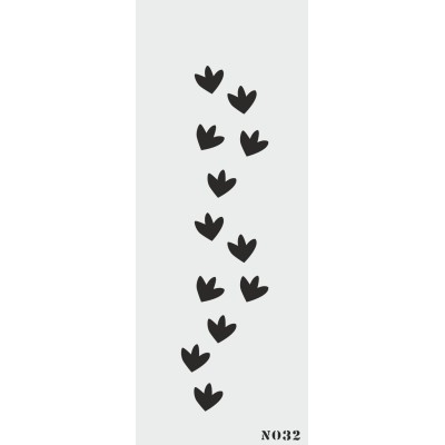 biStencil Patiler Şablon 10x25cm N-032