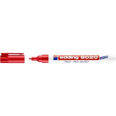 Edding 8020 Cilt Kalemi KIRMIZI 1mm Yuvarlak uç