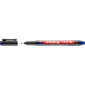 Edding 149M Çok Amaçlı Asetat Kalemi - Silgili MAVİ 1mm Yuvarlak uç