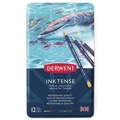 Derwent İnktense Suluboya Kalemi Seti 12'li