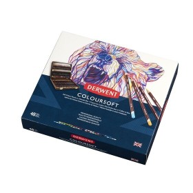 Derwent Coloursoft Pencils Yumuşak Kuruboya Kalemi 48'li Ahşap Kutu
