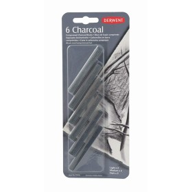Derwent Sıkıştırılmış Füzen 6'lı set (Compressed Charcoal 6'lı Blister)