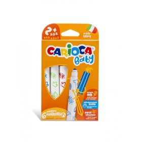 Carioca Jumbo Bebek Süper Yıkanabilir Keçeli Boya Kalemi 6'Lı + 2 Yaş