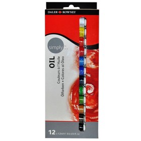 Daler Rowney Simply YAĞLI BOYA Seti 12 Renk x 12ml