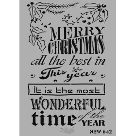 Rich New Stencil N-642 wonderful time 35x25cm