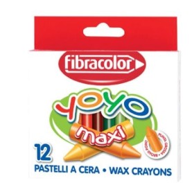 Fibracolor Yoyo Maxi Boy Mumlu Pastel Kalem 12 Renk