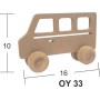 Ahşap Tekerlekli Oyuncak Kamyon 16x10