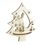 Lazer Kesim Paket Süs  Çam İçinde Noel Dayı